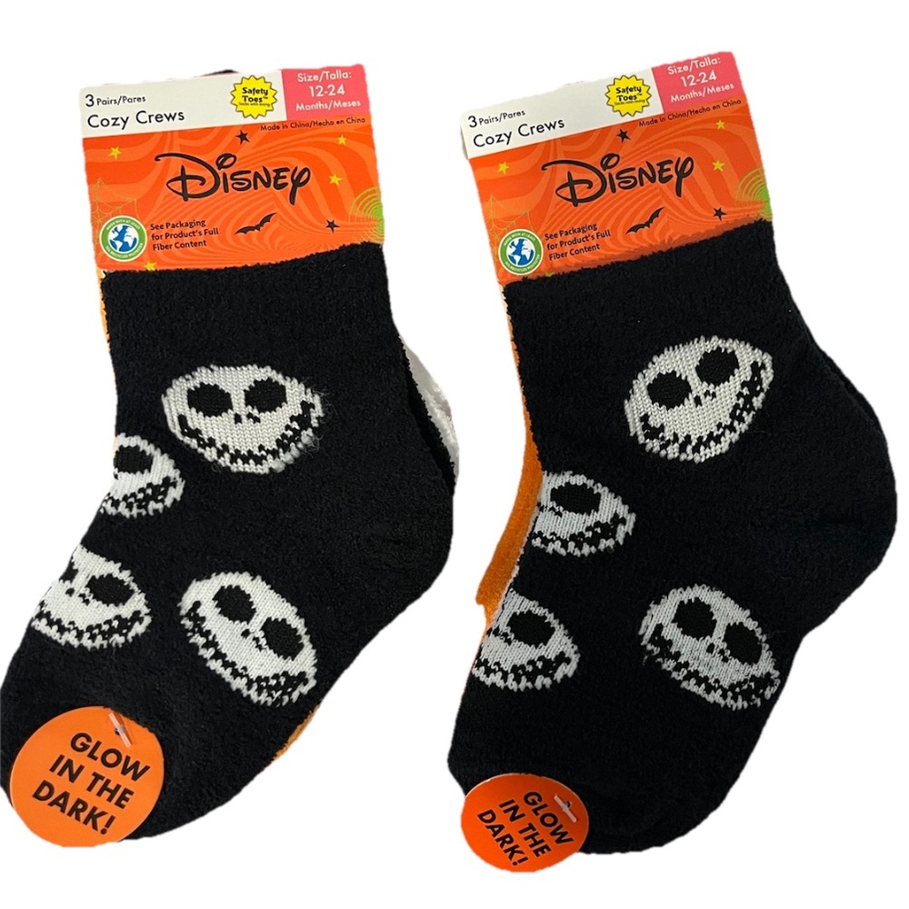 Disney socks Two Packs (3 pairs in each pack) size 12-24 months